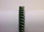 Half Persian Bracelet, Stainless Steel & Green Rubber